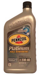 ������ �������� ����� Pennzoil Platinum European Formula 5W-40 ������������� | ������� 071611917902